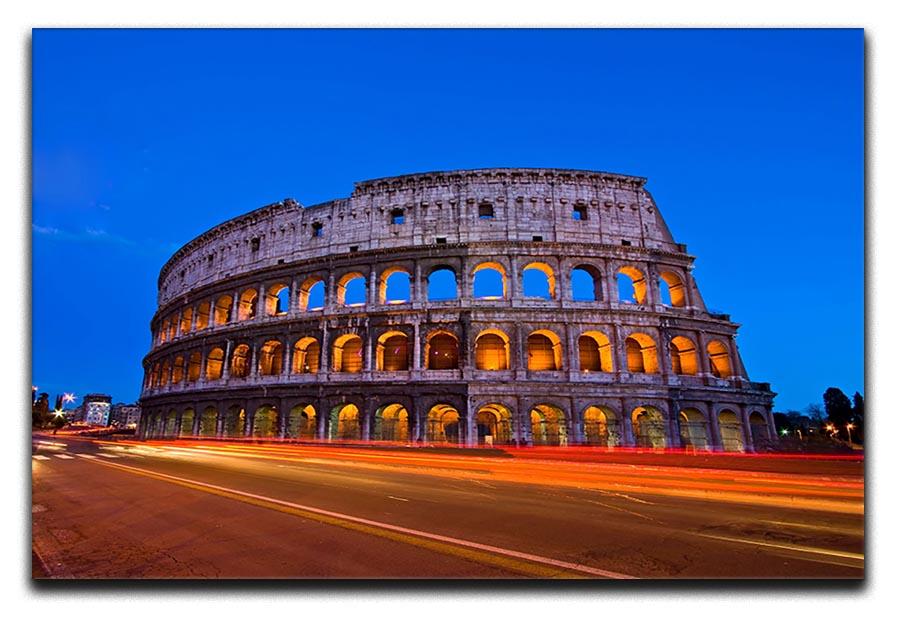 Colosseum at dusk canvas print for classic Rome wall art styling