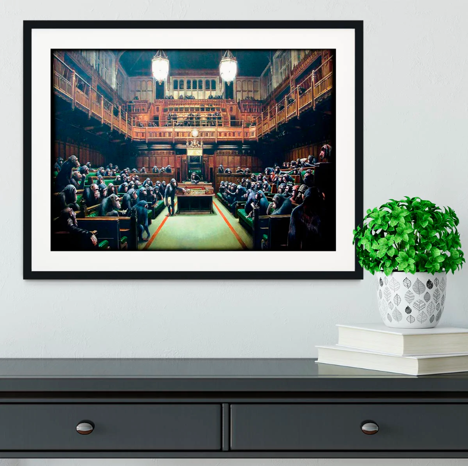 Framed print wall art styled in a home interior