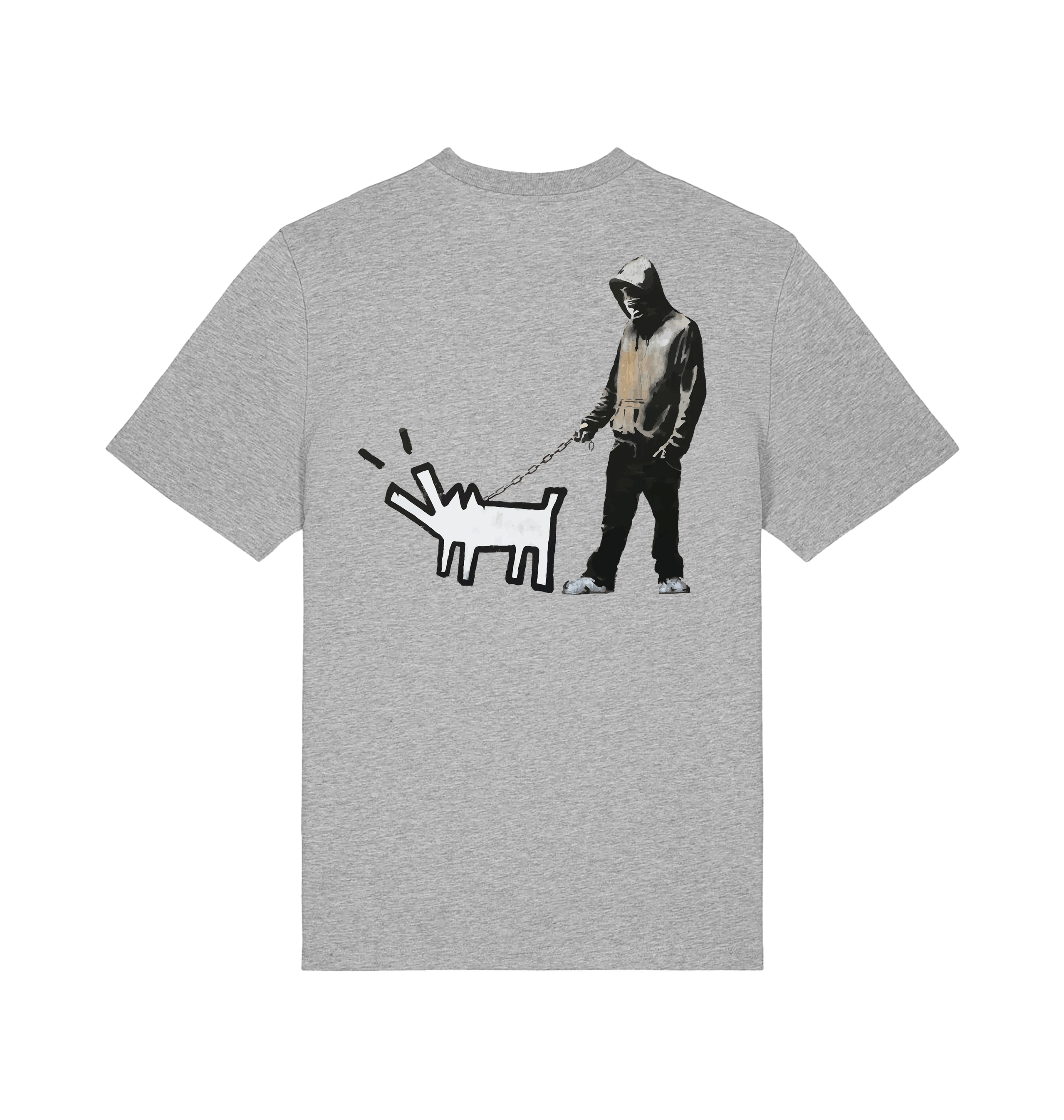 Heather Grey Printed T-shirt Back