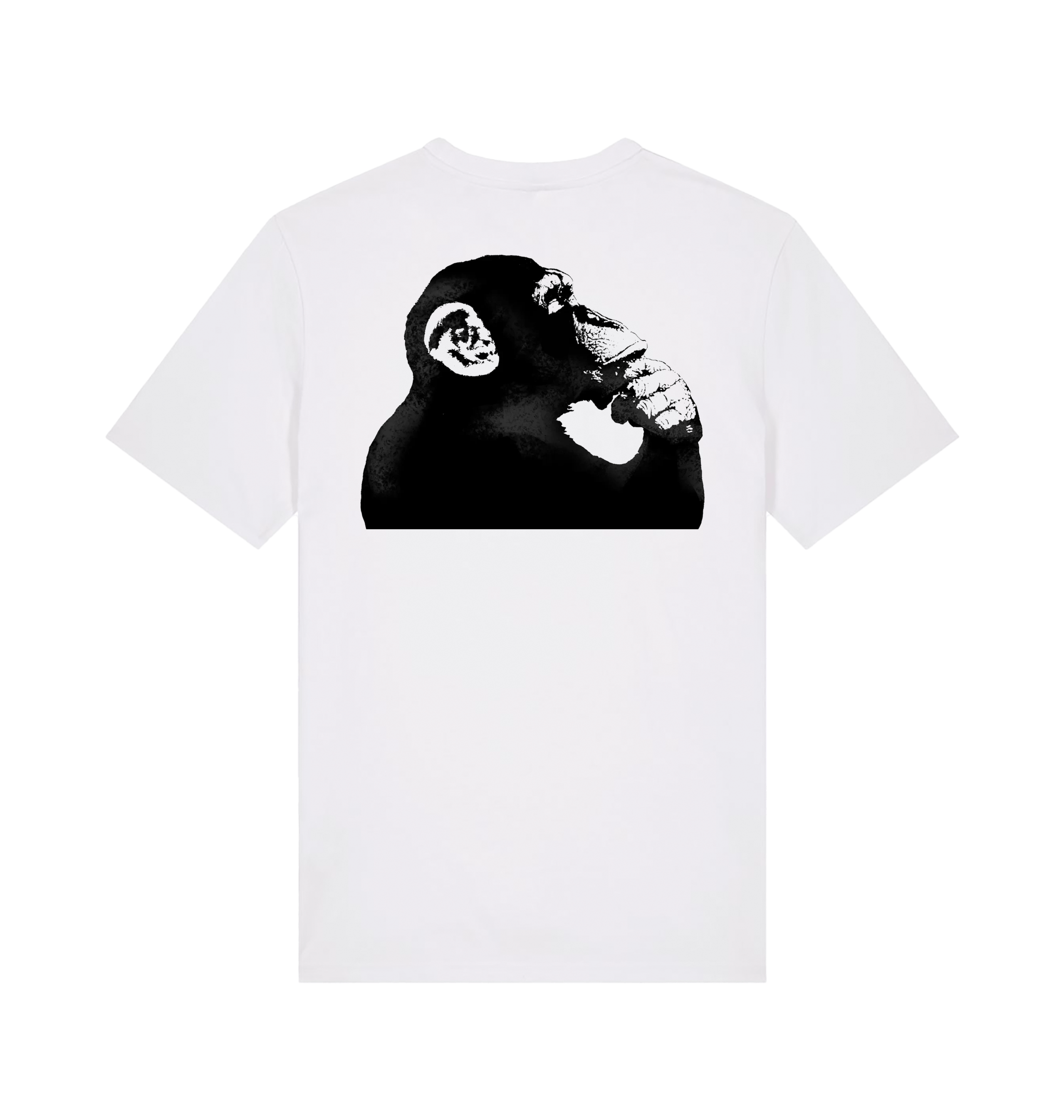 White Printed T-shirt Back