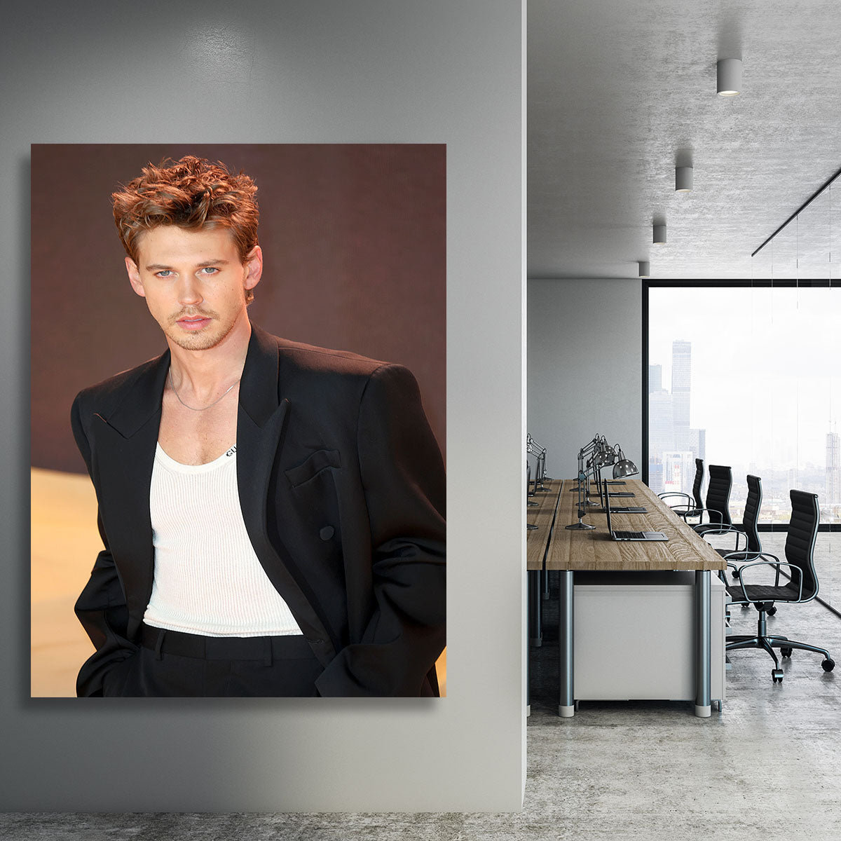 Austin Butler at the premiere of Dune part two Canvas Print or Poster - Canvas Art Rocks - 3