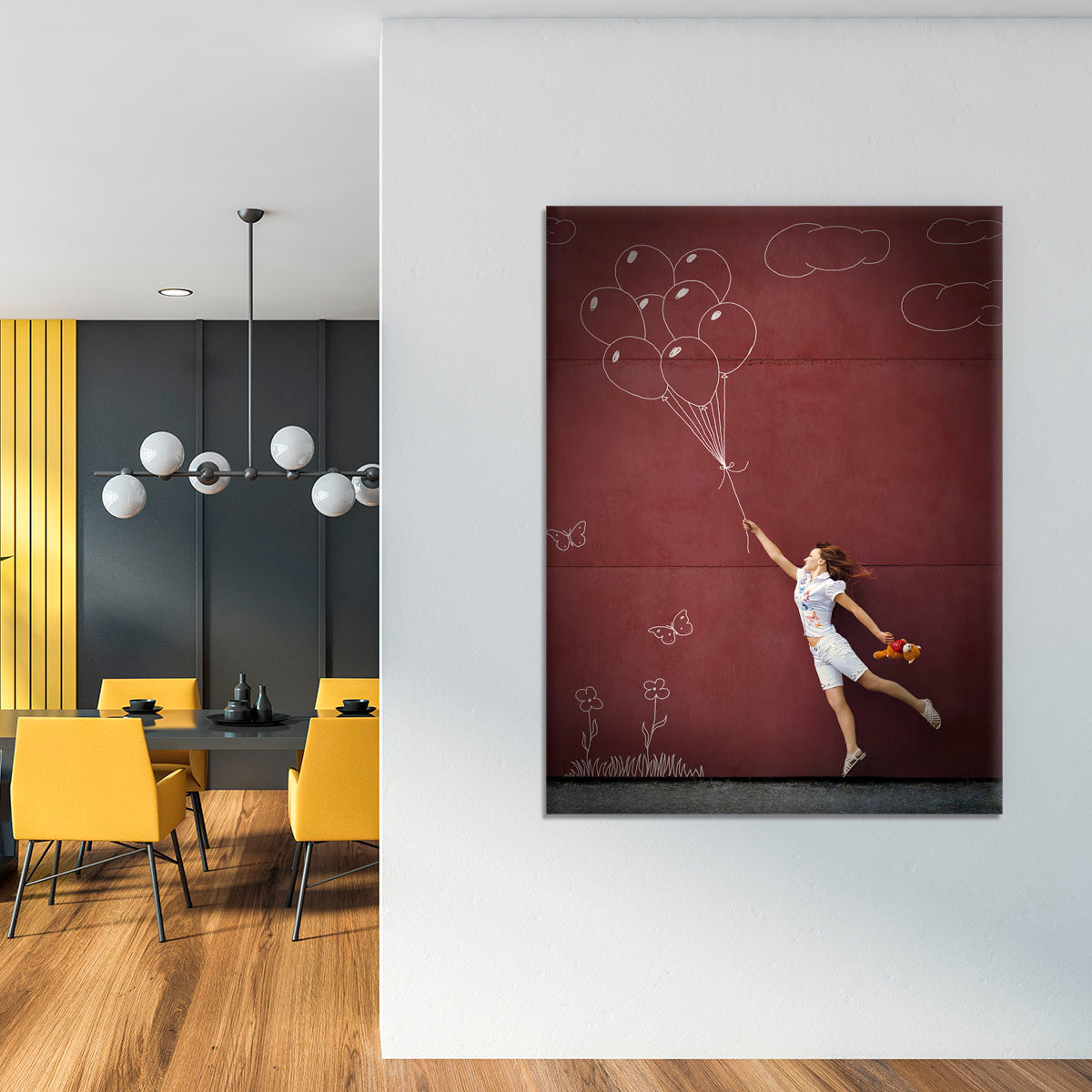 Balloon Girl in real life Canvas Print or Poster - 1x - 4