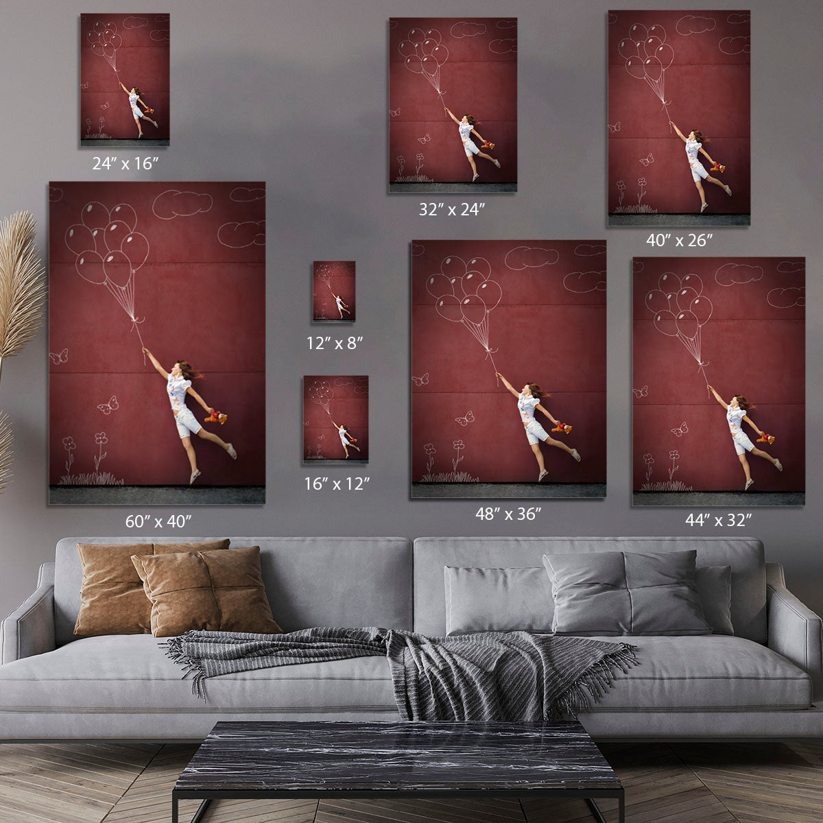 Balloon Girl in real life Canvas Print or Poster - 1x - 7