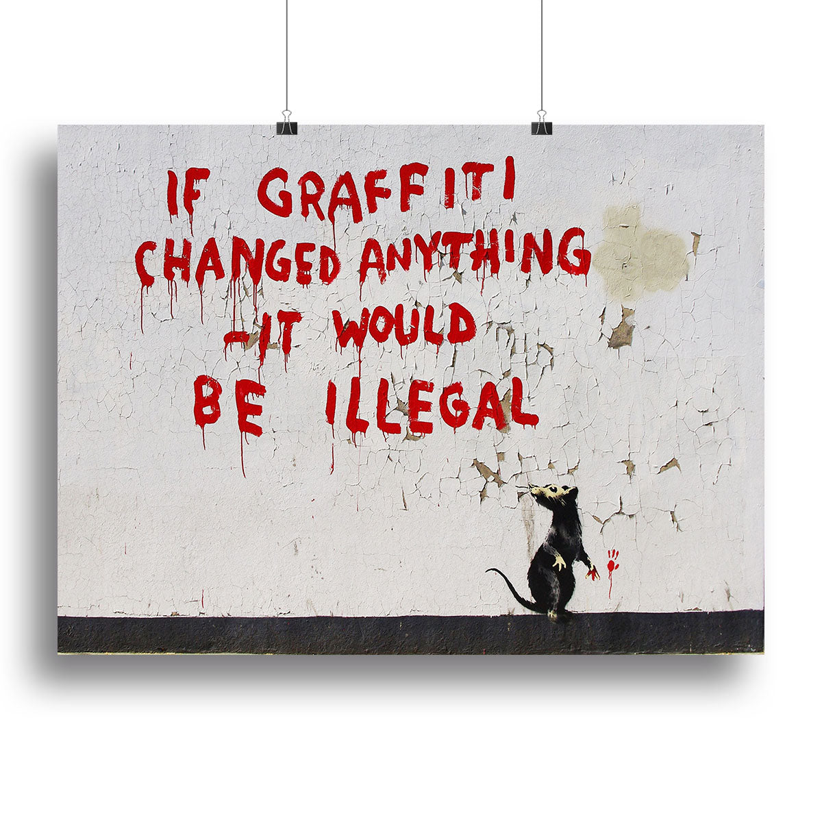 Banksy If Graffiti Changed Anything Poster - Unframed