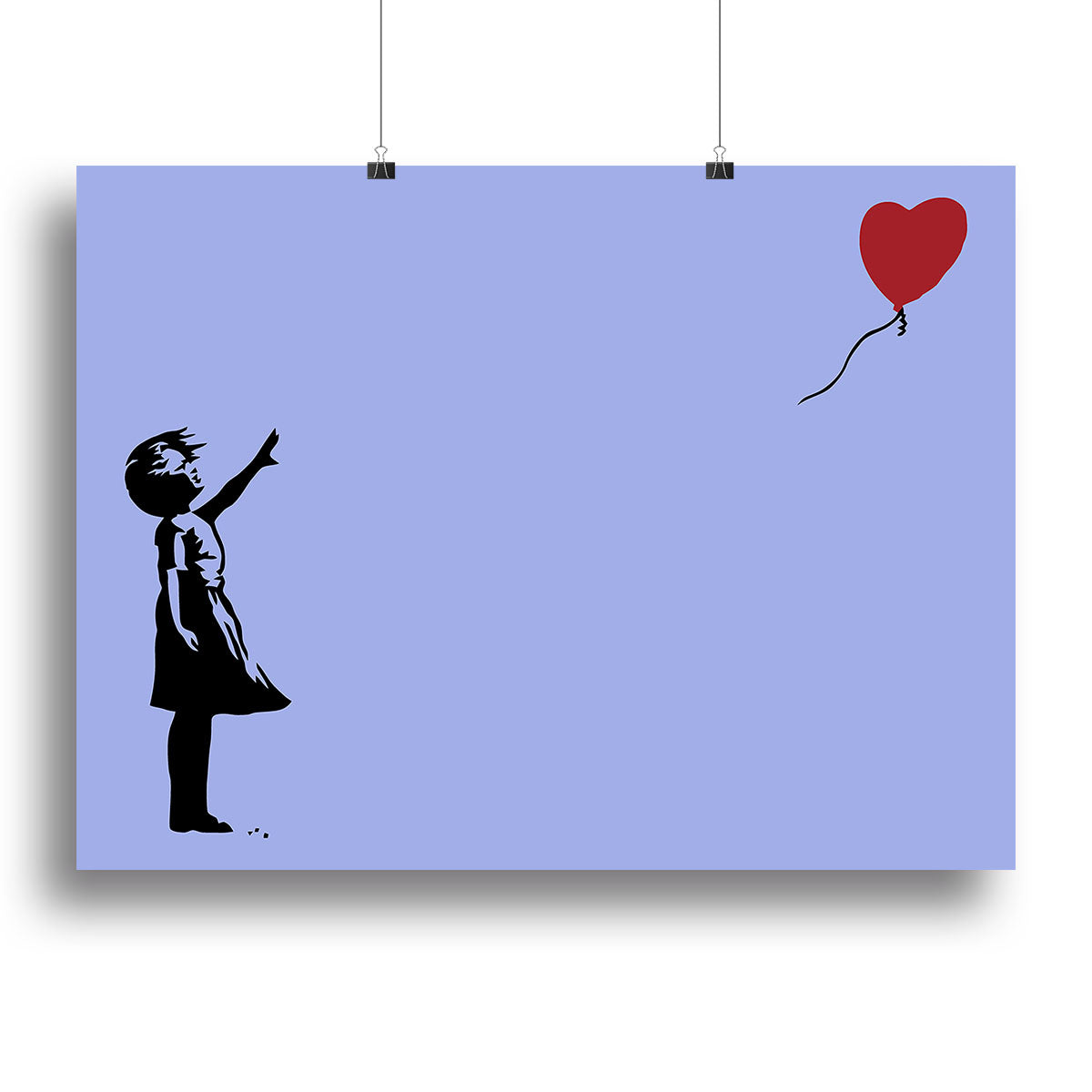 Banksy Balloon Heart Girl Blue Poster - Unframed