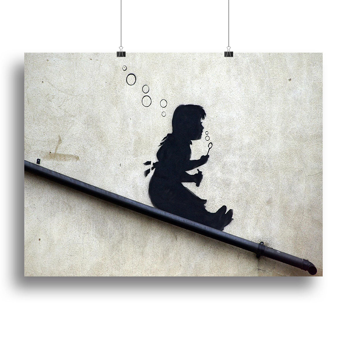 Banksy Bubble Slide Girl Poster - Unframed