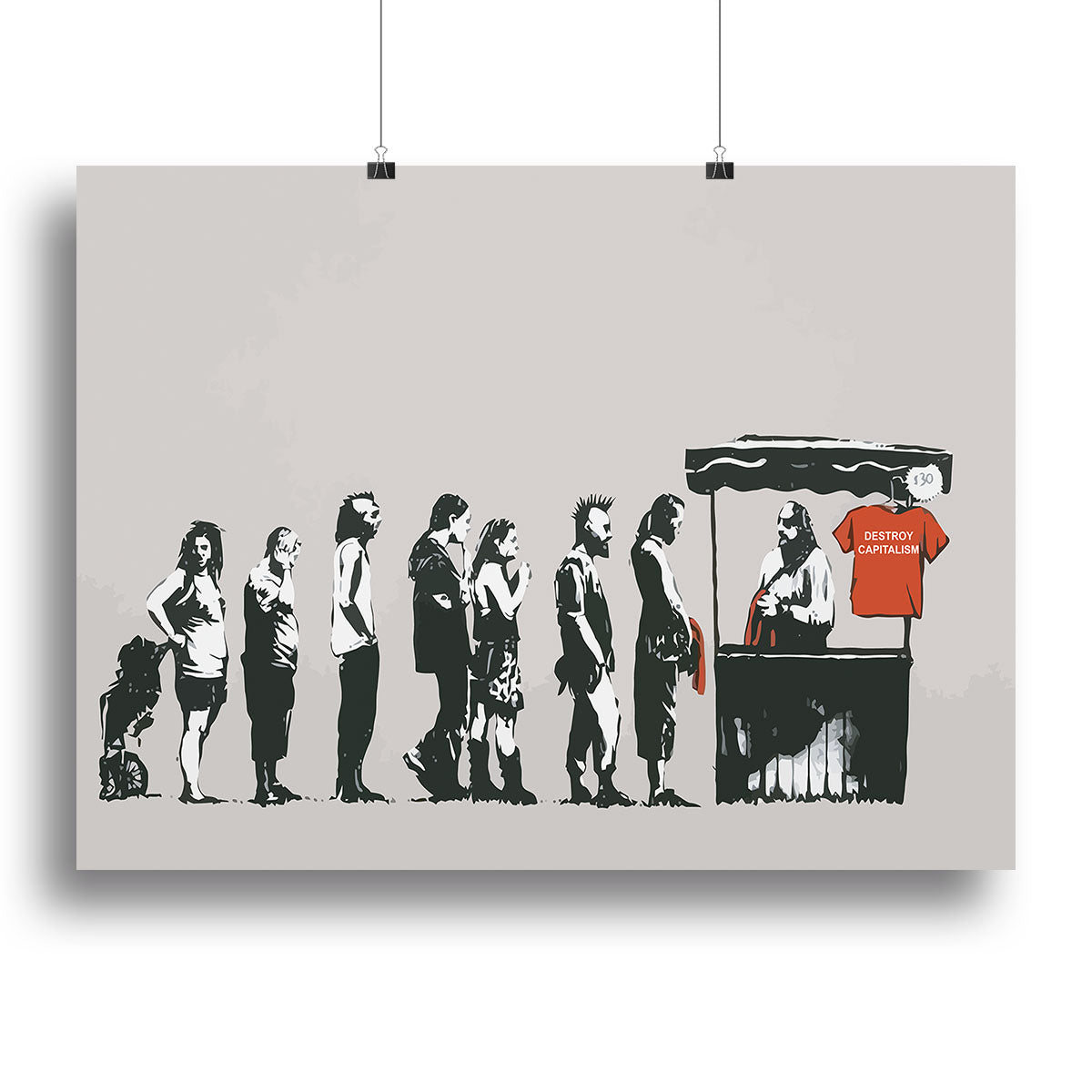 Banksy Destroy Capitalism Poster - Unframed