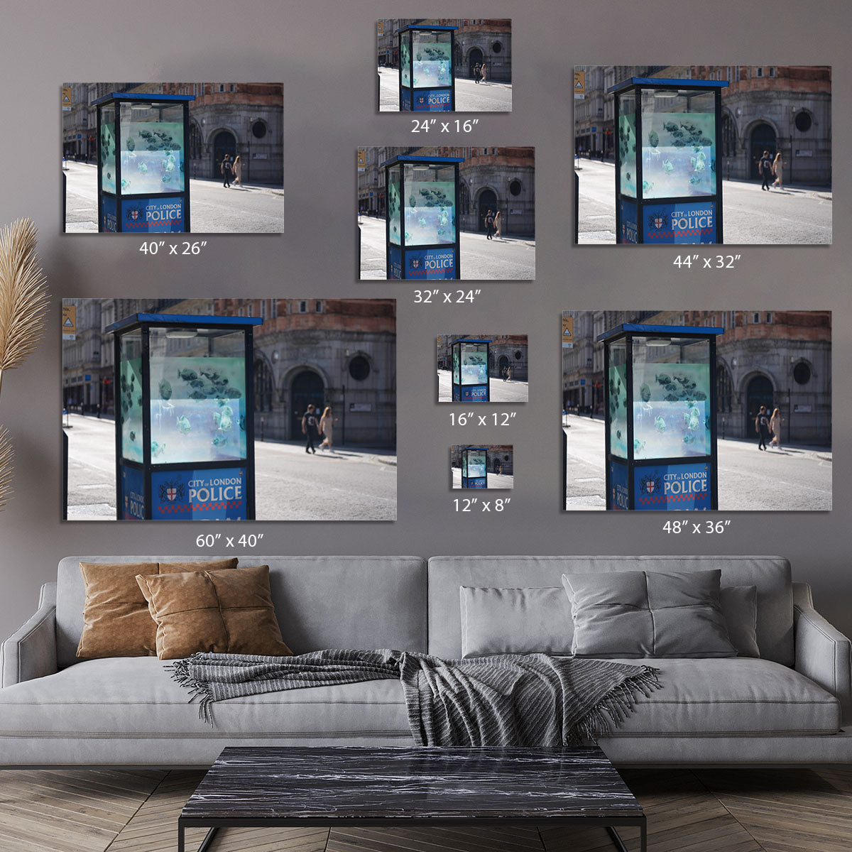 Banksy Fish Police Box Canvas Print or Poster - Canvas Art Rocks - 7