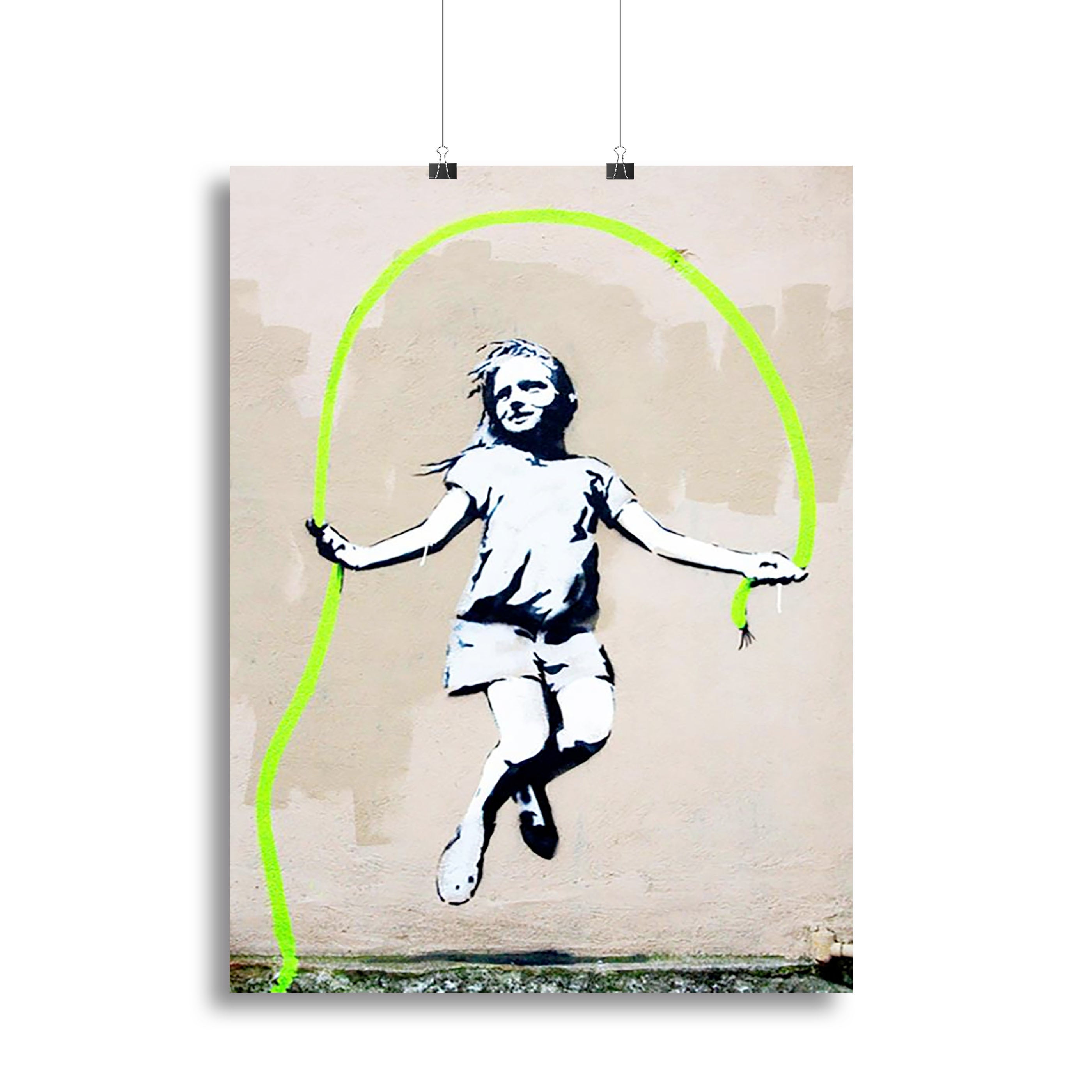 Banksy Girl With Skipping Rope Poster - Unframed