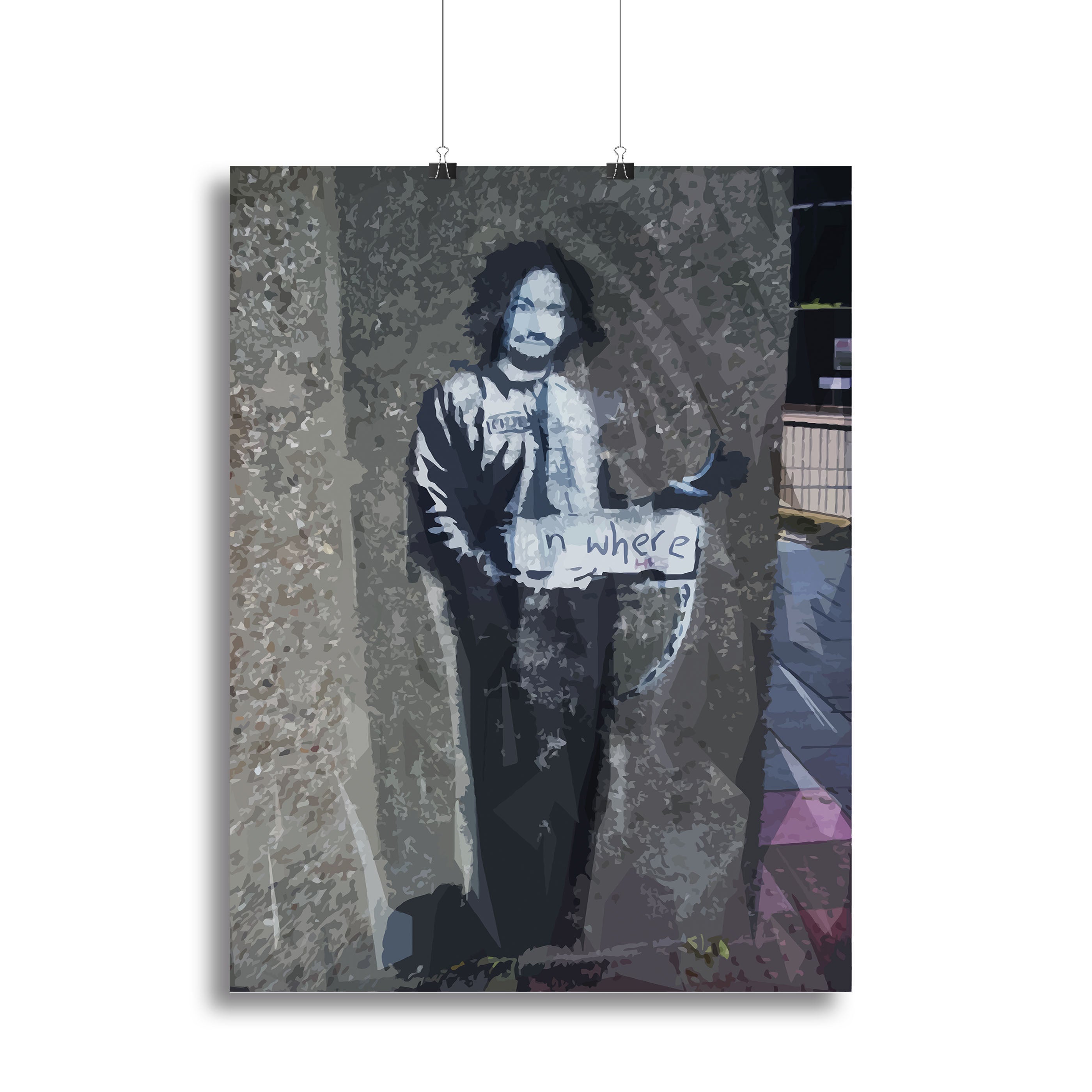 Banksy Hitchhiker To Anywhere Poster - Unframed