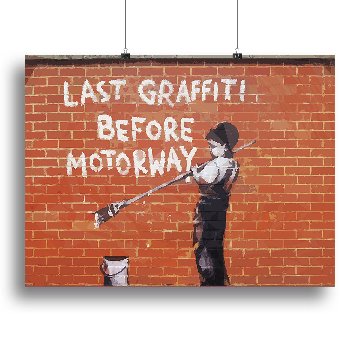 Banksy Last Graffiti Before Motorway Poster - Unframed