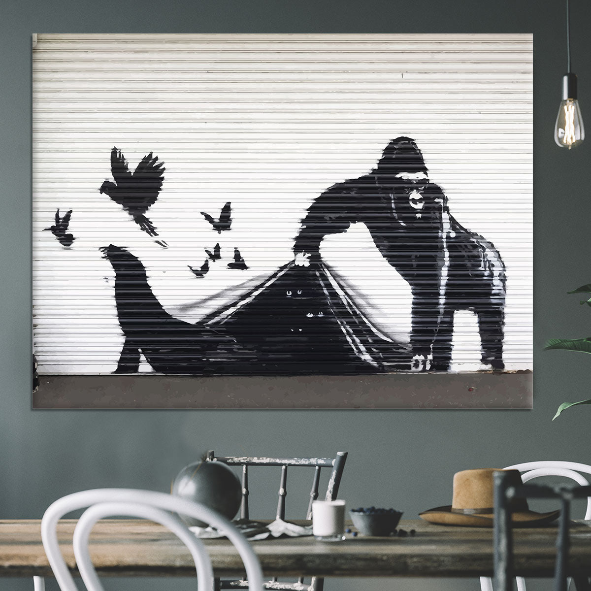 Banksy London Zoo Canvas Print or Poster - Canvas Art Rocks - 3