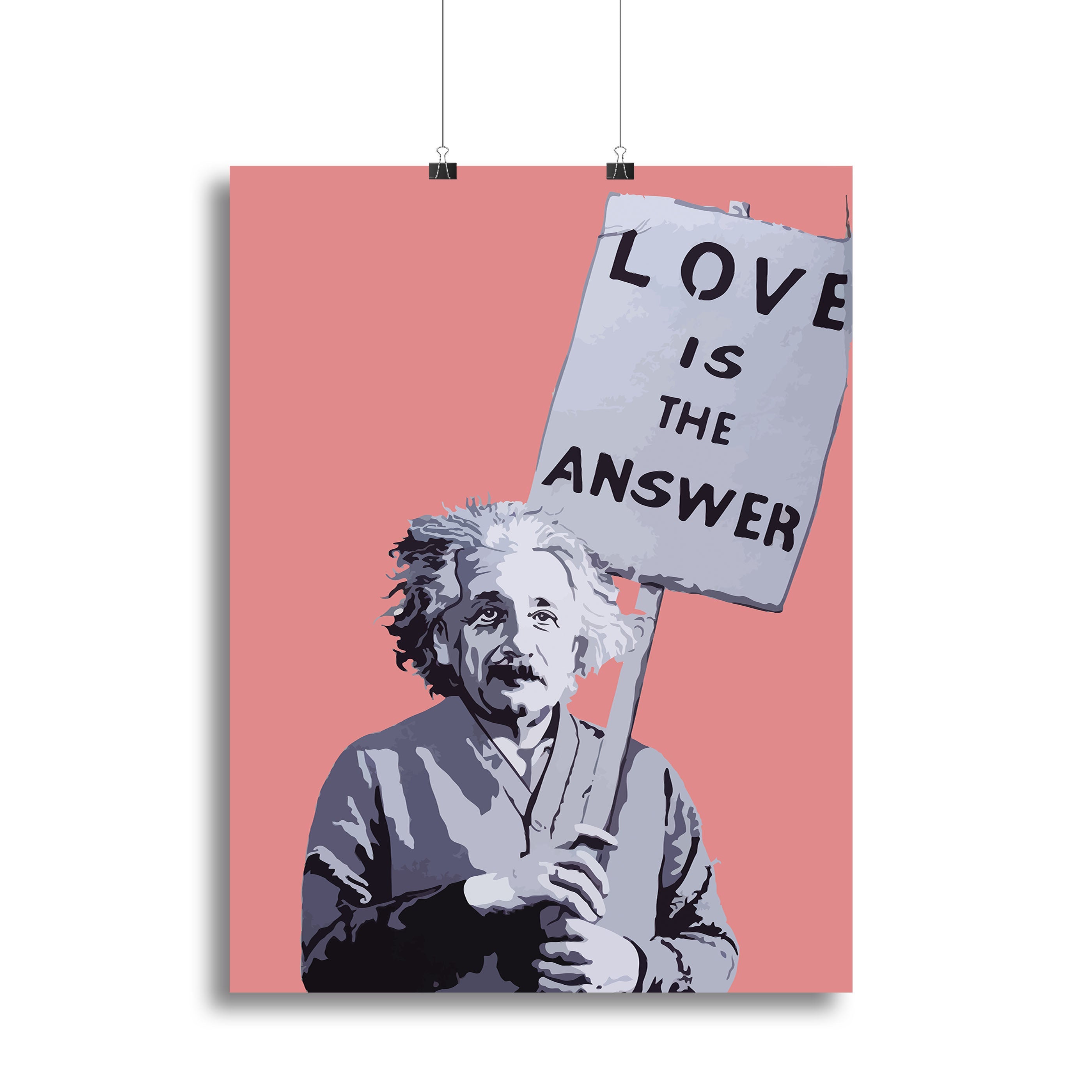 Banksy Love Is The Answer Red Poster - Unframed