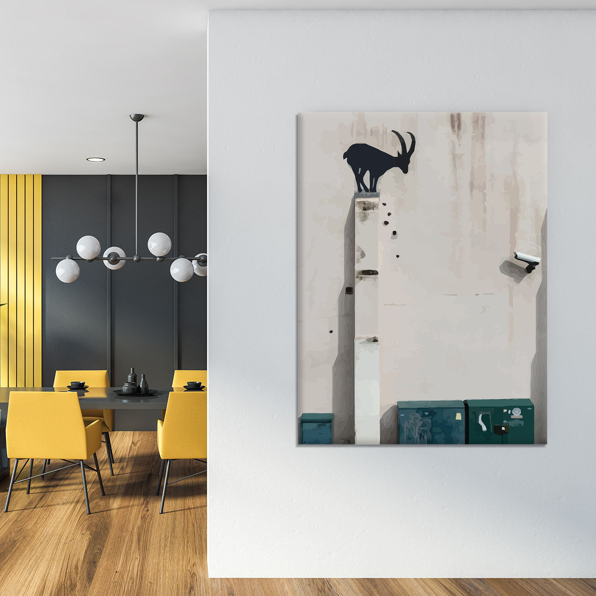 Banksy Mountain Goat Canvas Print or Poster