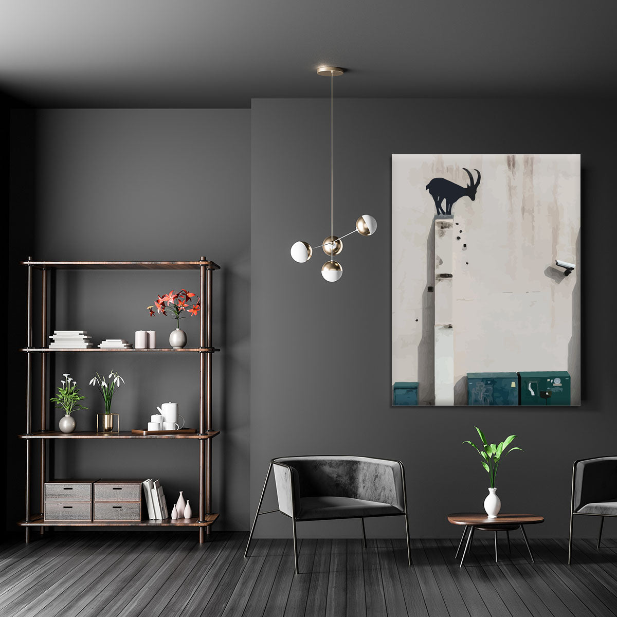 Banksy Mountain Goat Canvas Print or Poster