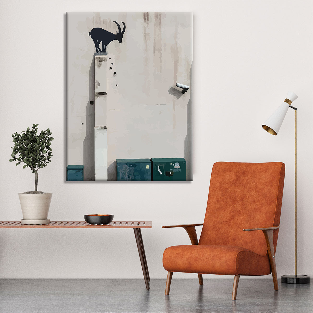 Banksy Mountain Goat Canvas Print or Poster