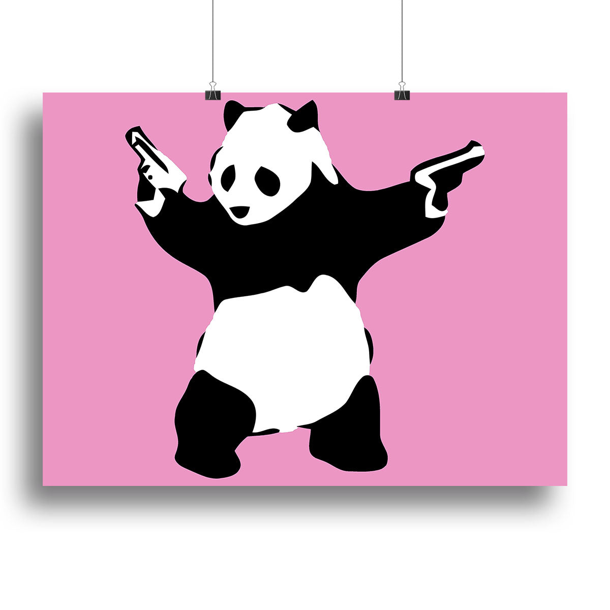 Banksy Panda Pink Poster - Unframed