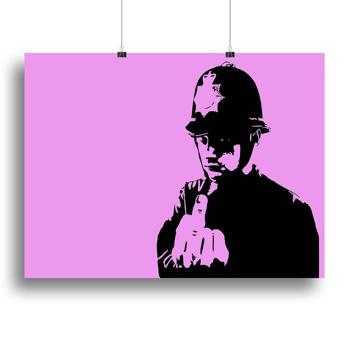 Banksy Rude Policeman Purple Poster - Unframed