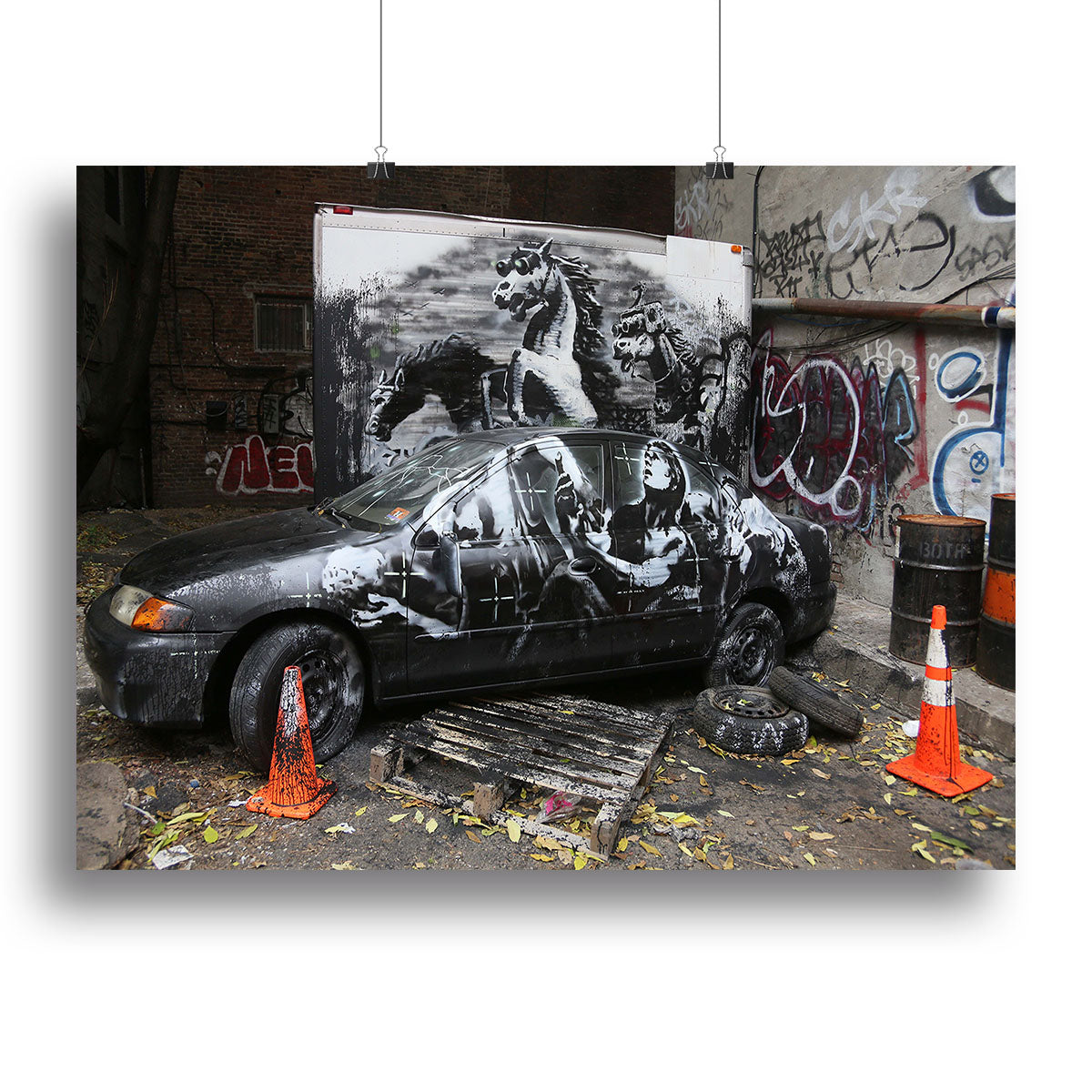Banksy War Horse Poster - Unframed