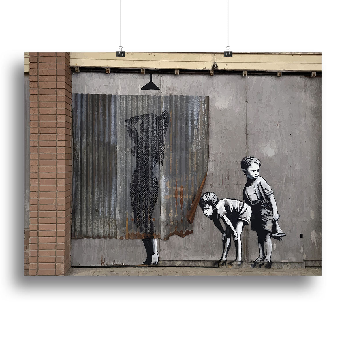 Banksy Woman In Shower Poster - Unframed
