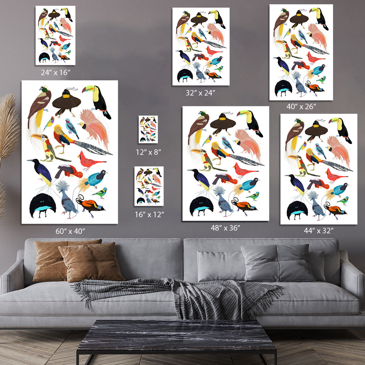 Birds of Paradise Canvas Print or Poster - 1x - 7