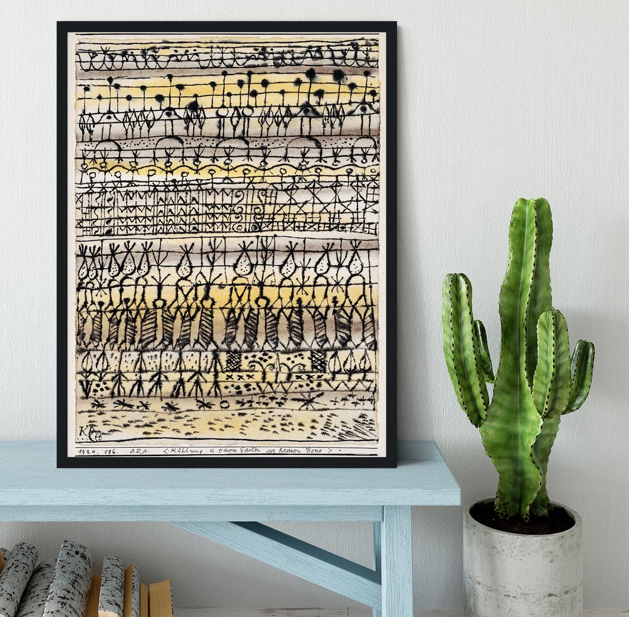 Cooling in a hot zone garden 1924 No.1 Framed Print - Canvas Art Rocks - 2