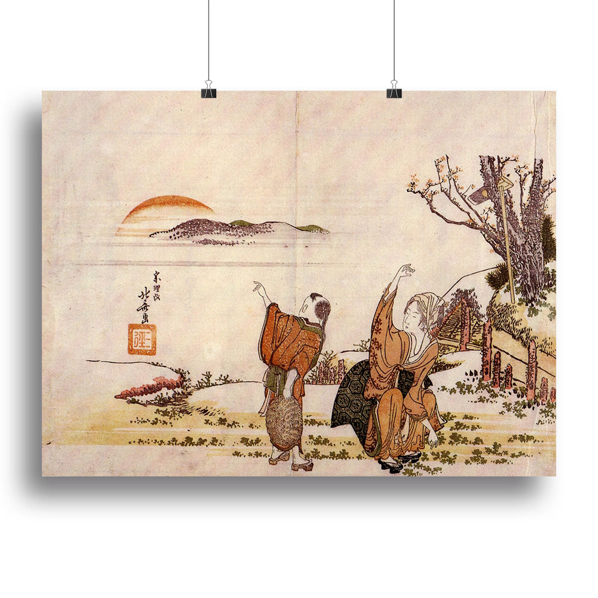Crazy poetry by Hokusai Poster - Unframed