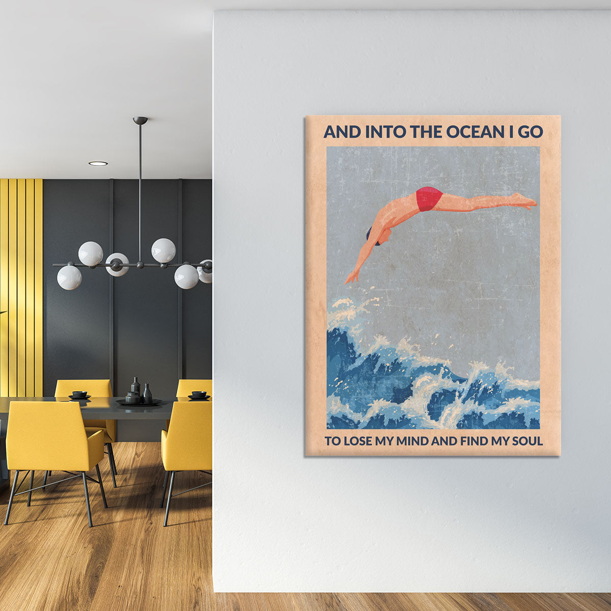Diver Guy Canvas Print or Poster - 1x - 4