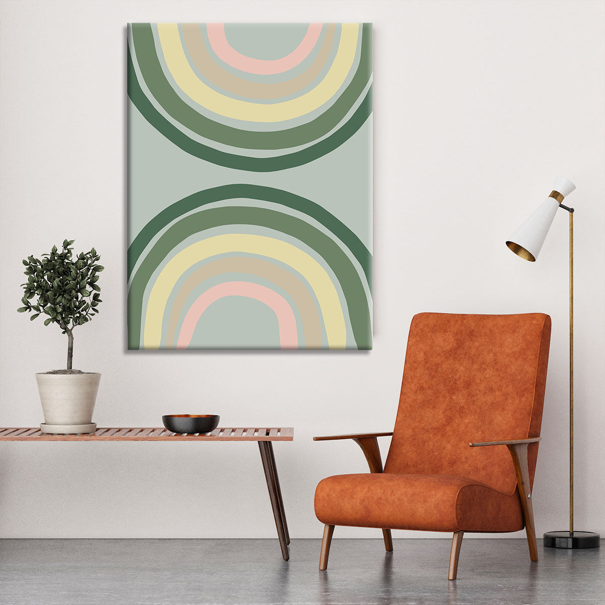 Double Rainbow Green Canvas Print or Poster - 1x - 6