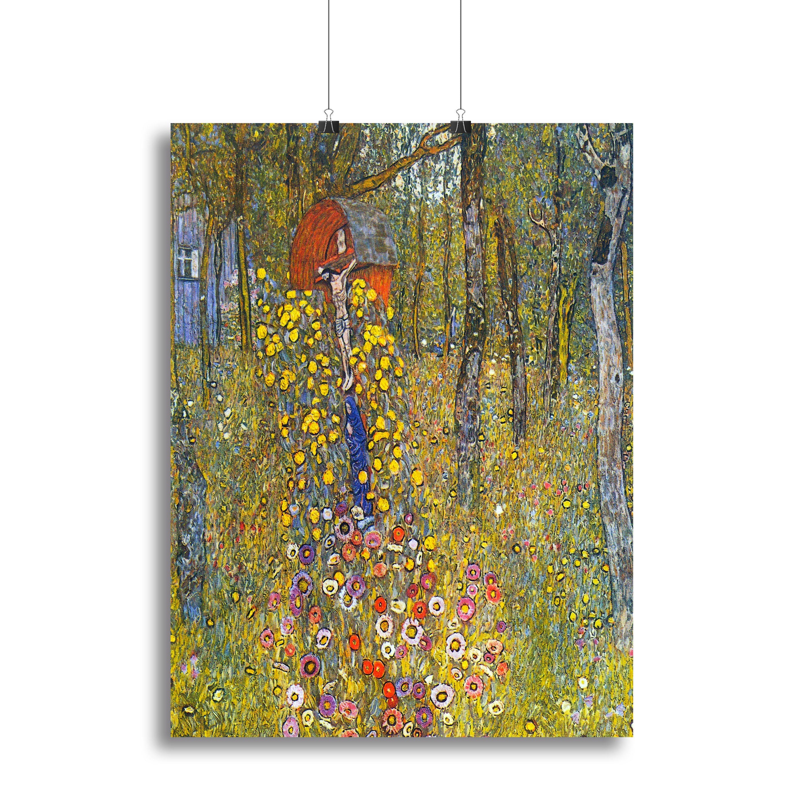 Farmers garden with crucifix by Klimt Poster - Unframed