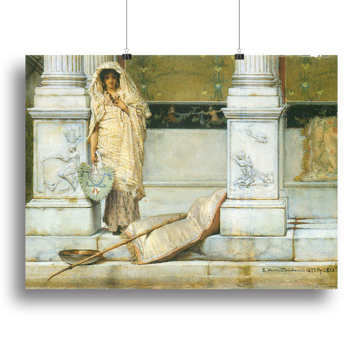 Fishing by Alma Tadema Poster - Unframed
