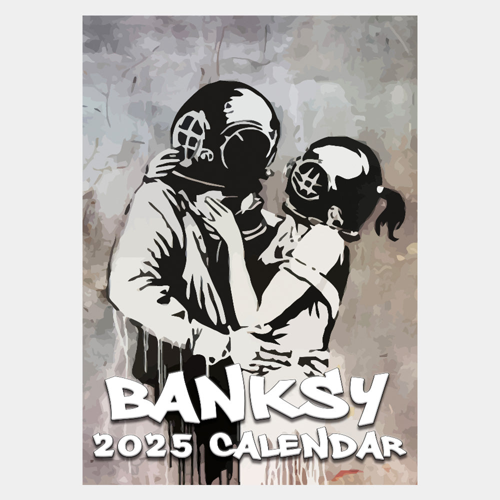 Banksy Large A3 2025 Wall Calendar Canvas Art Rocks