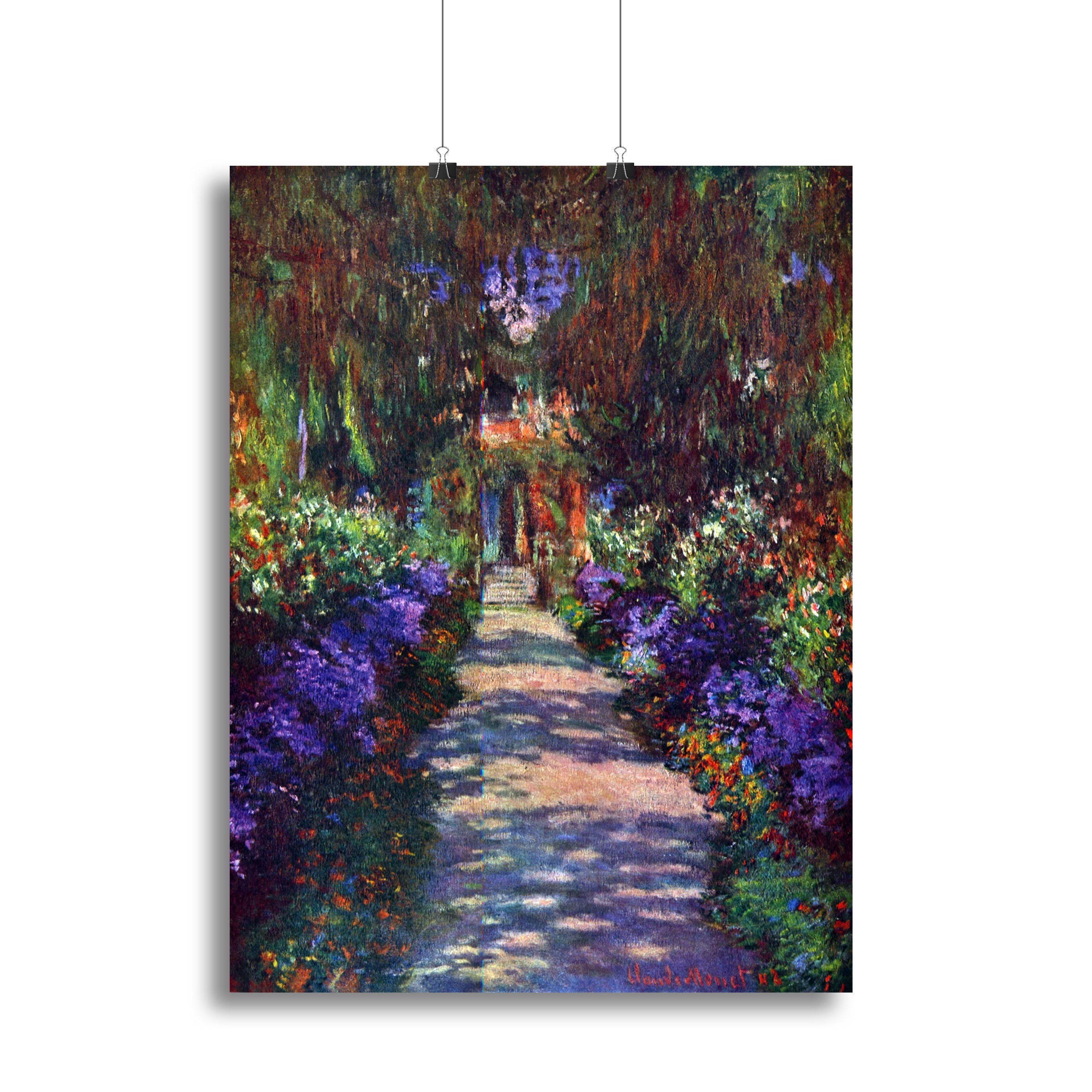 Garden at Giverny by Monet Poster - Unframed