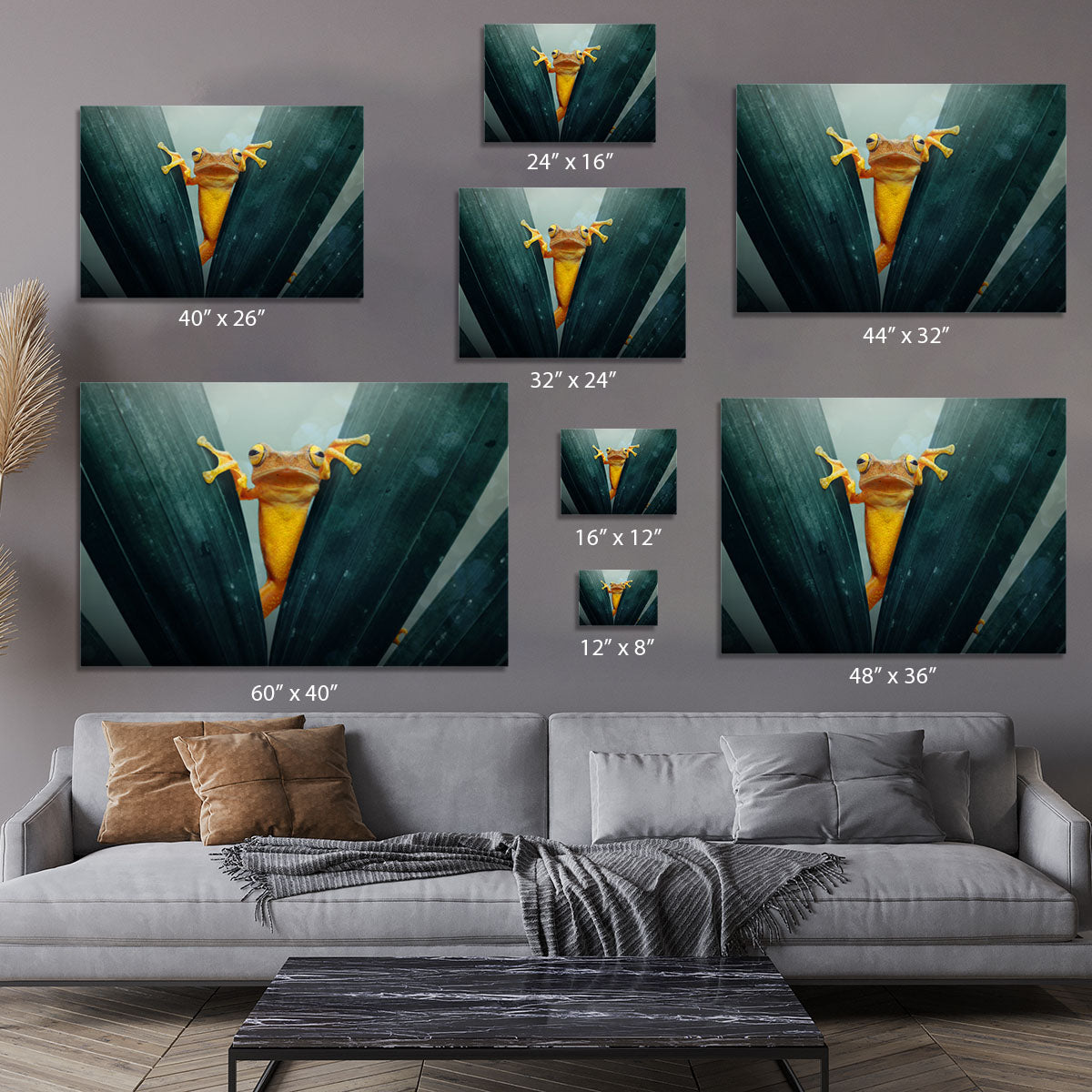 Gold Frog Canvas Print or Poster - 1x - 7