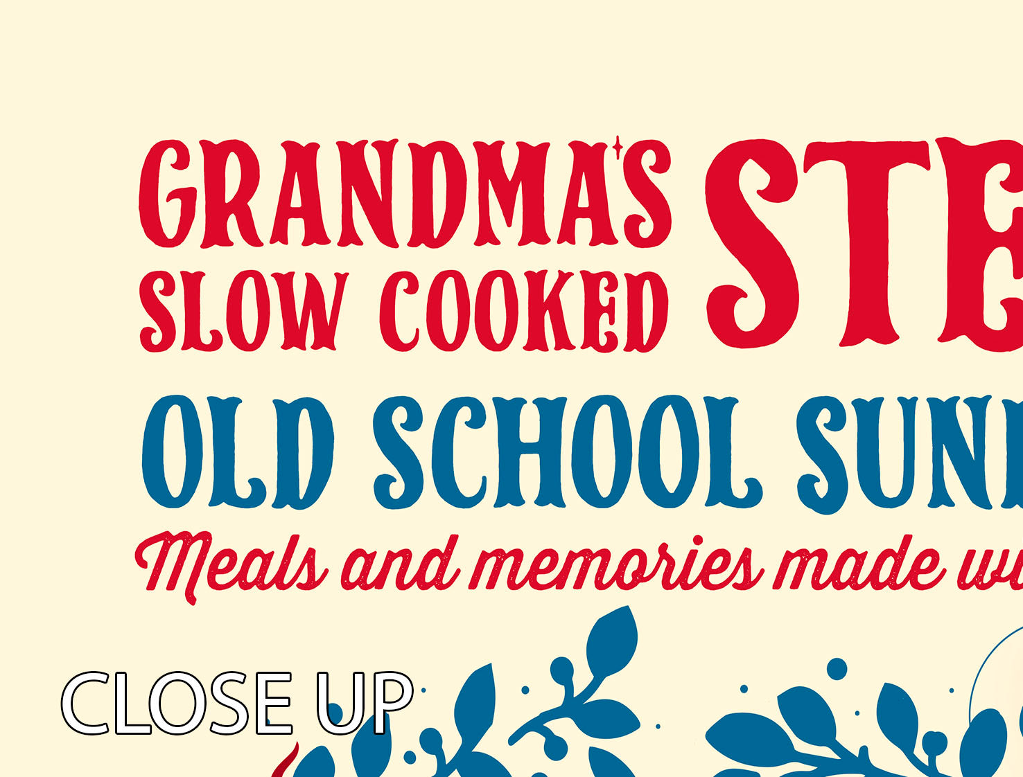 Grandmas Stew kitchen print 3 Split Panel Canvas Print - Canvas Art Rocks - 3