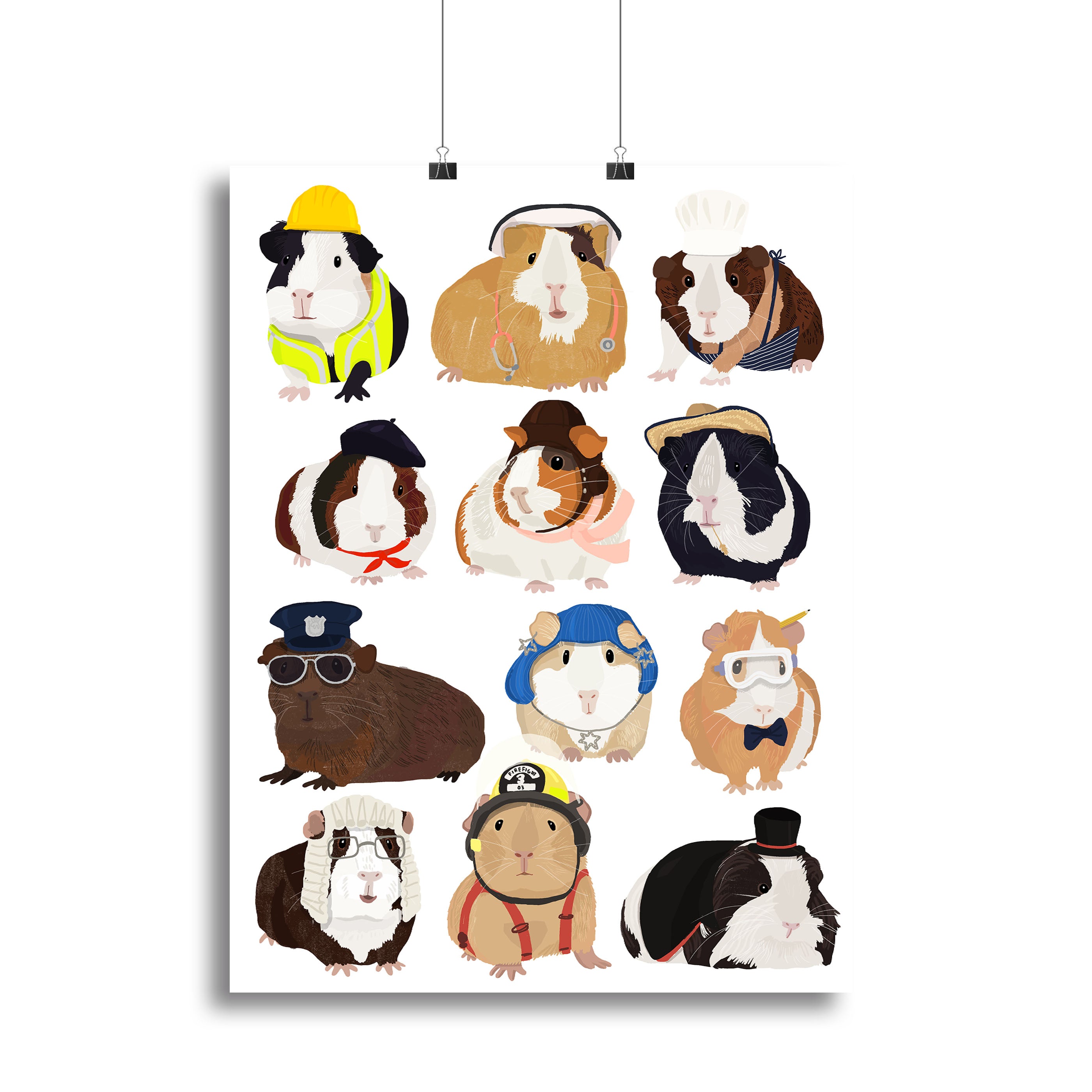 Guinea Pig Working Hr Canvas Print or Poster - 1x - 2