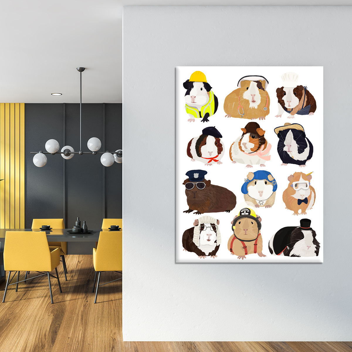Guinea Pig Working Hr Canvas Print or Poster - 1x - 4