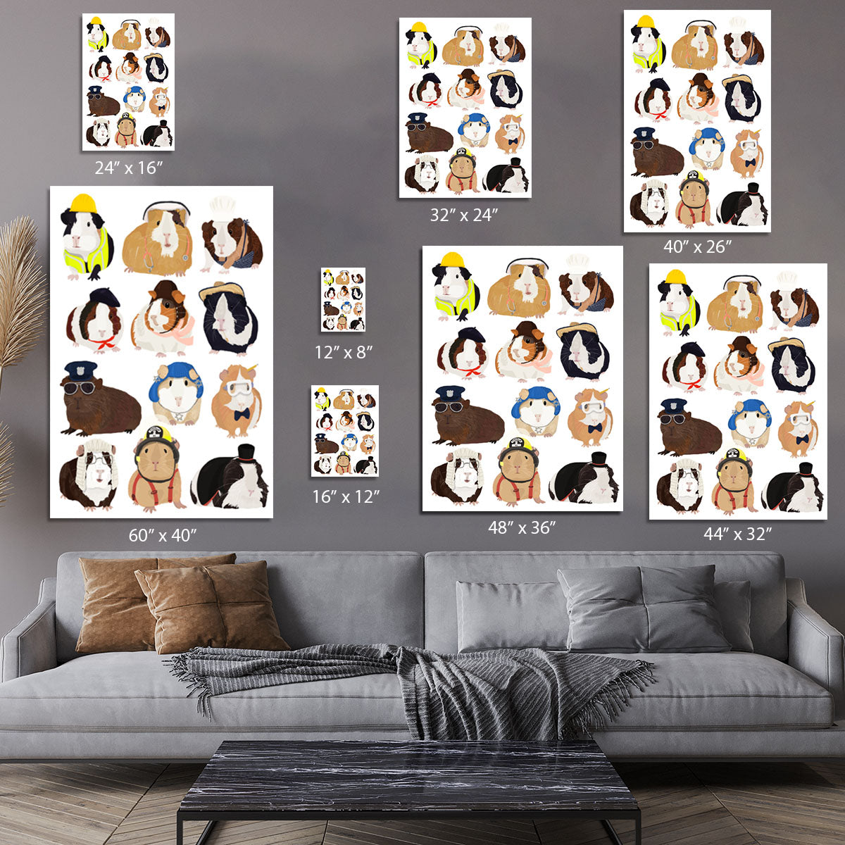 Guinea Pig Working Hr Canvas Print or Poster - 1x - 7