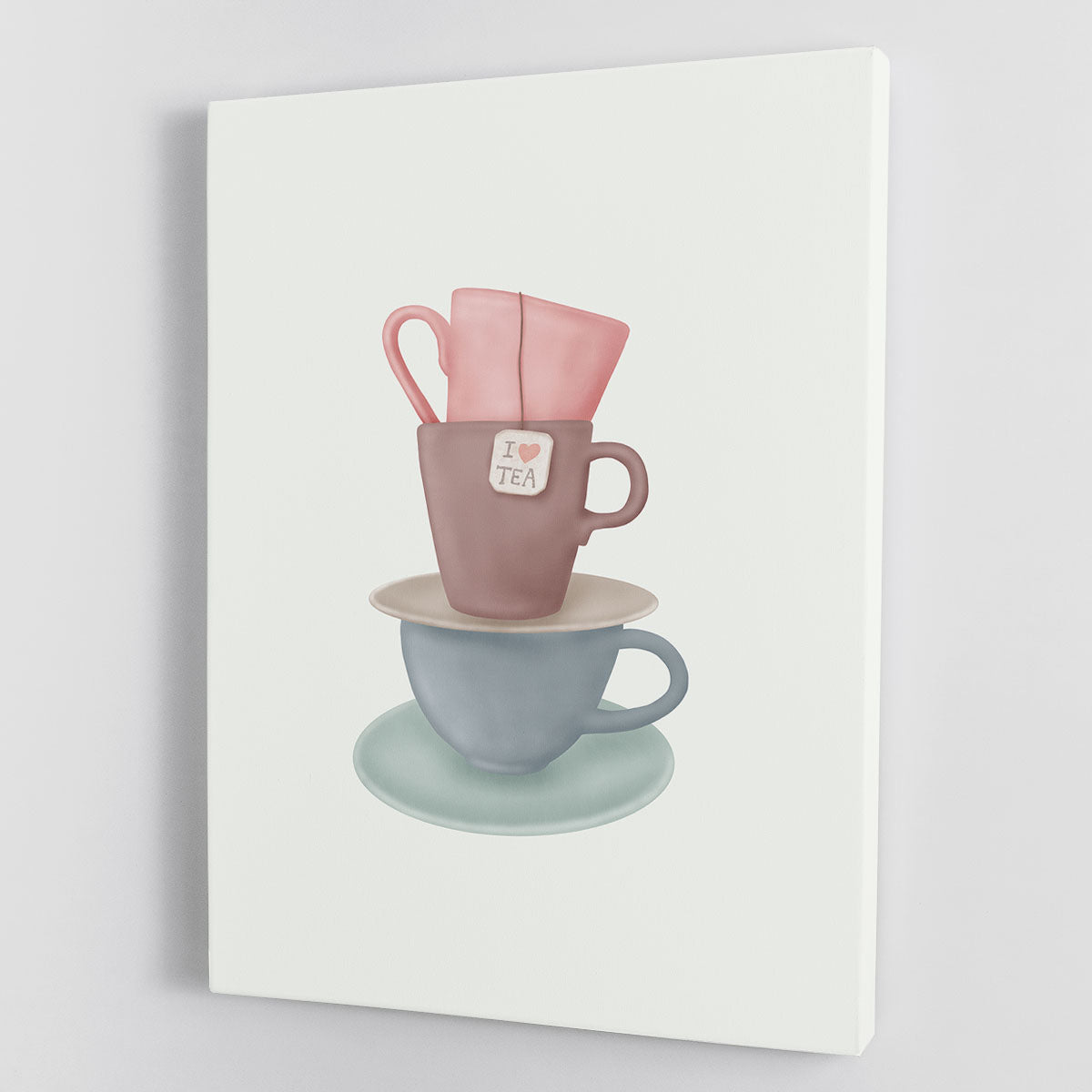I Love TEA Canvas Print or Poster - Canvas Art Rocks - 1