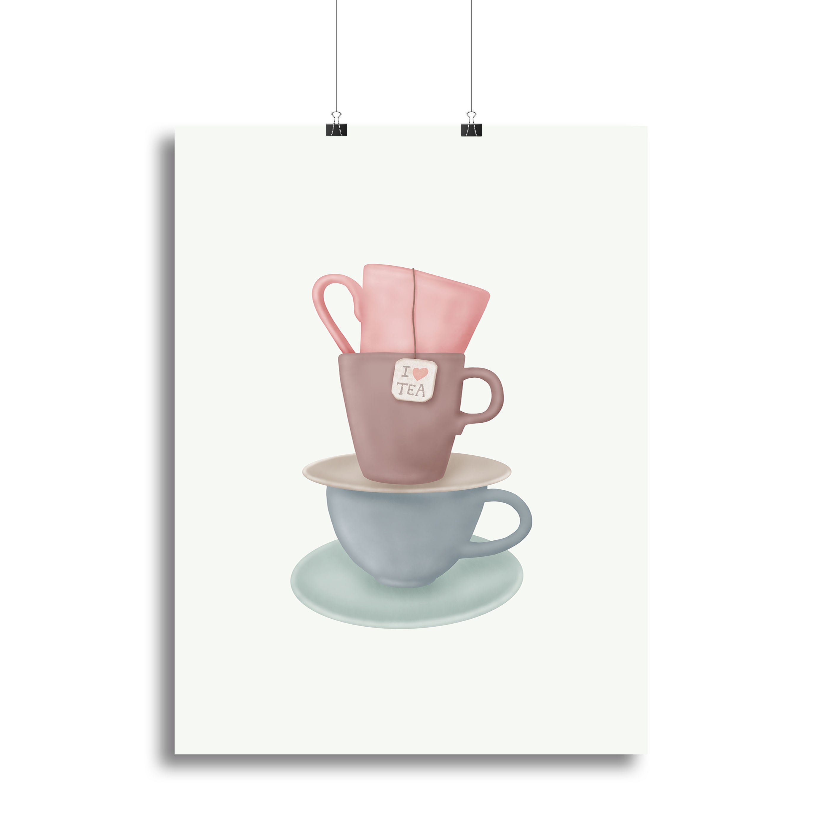 I Love TEA Canvas Print or Poster - Canvas Art Rocks - 2