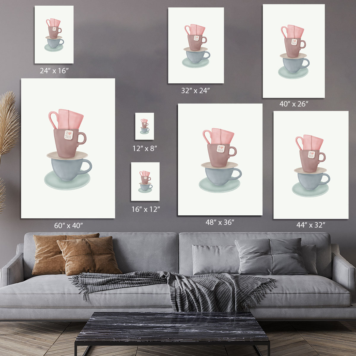 I Love TEA Canvas Print or Poster - Canvas Art Rocks - 7