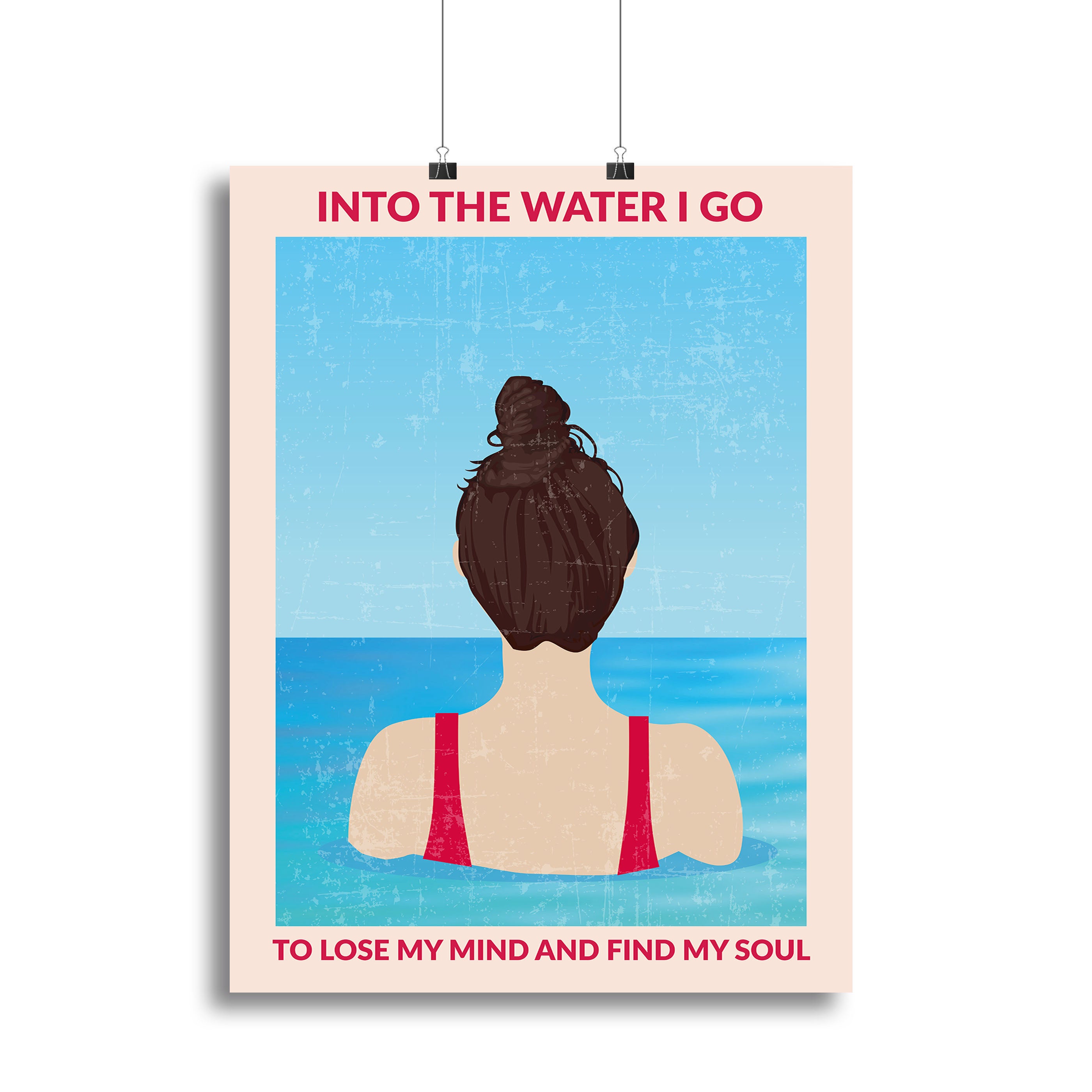 Into the Water red Canvas Print or Poster - 1x - 2