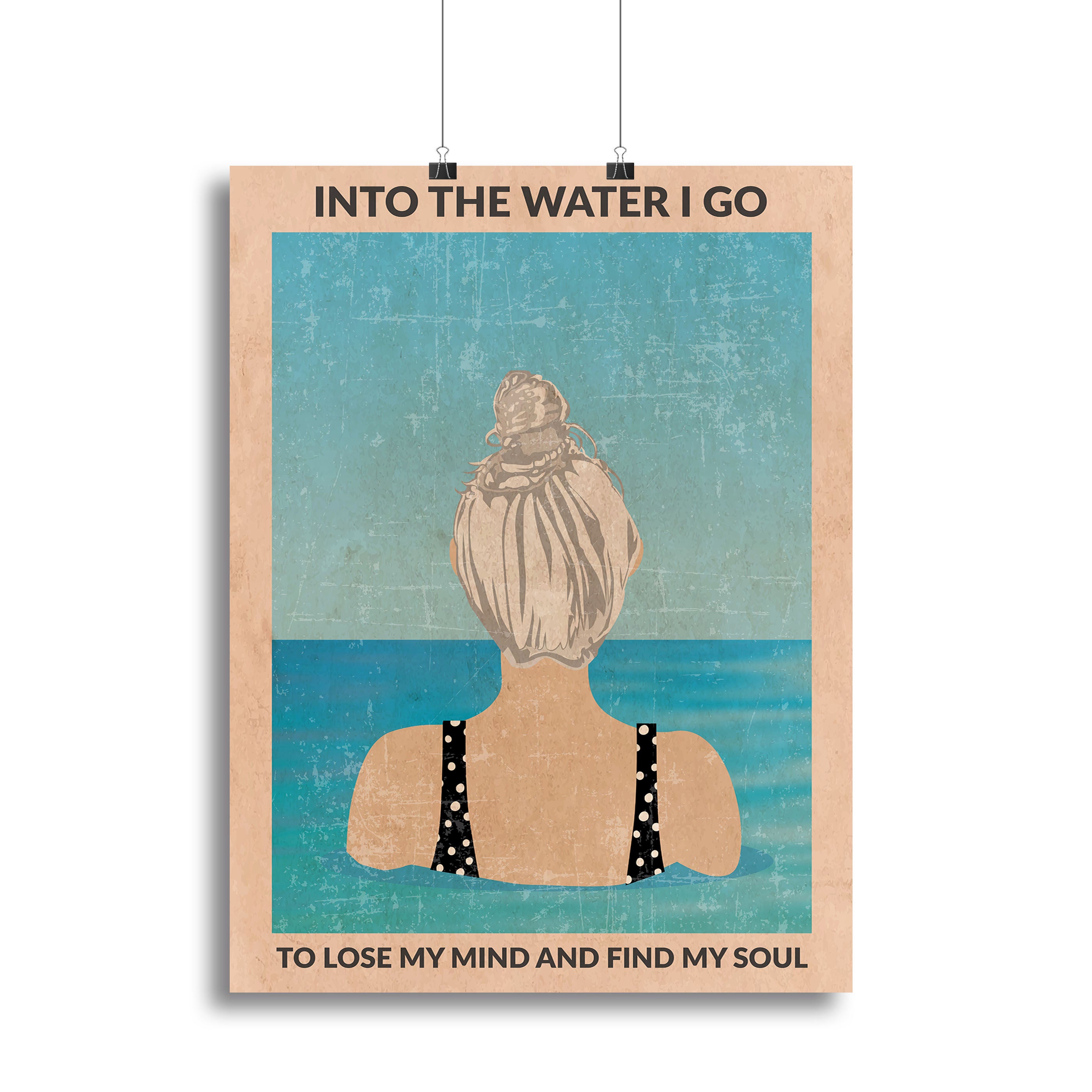 Into the Water silver Canvas Print or Poster - 1x - 2