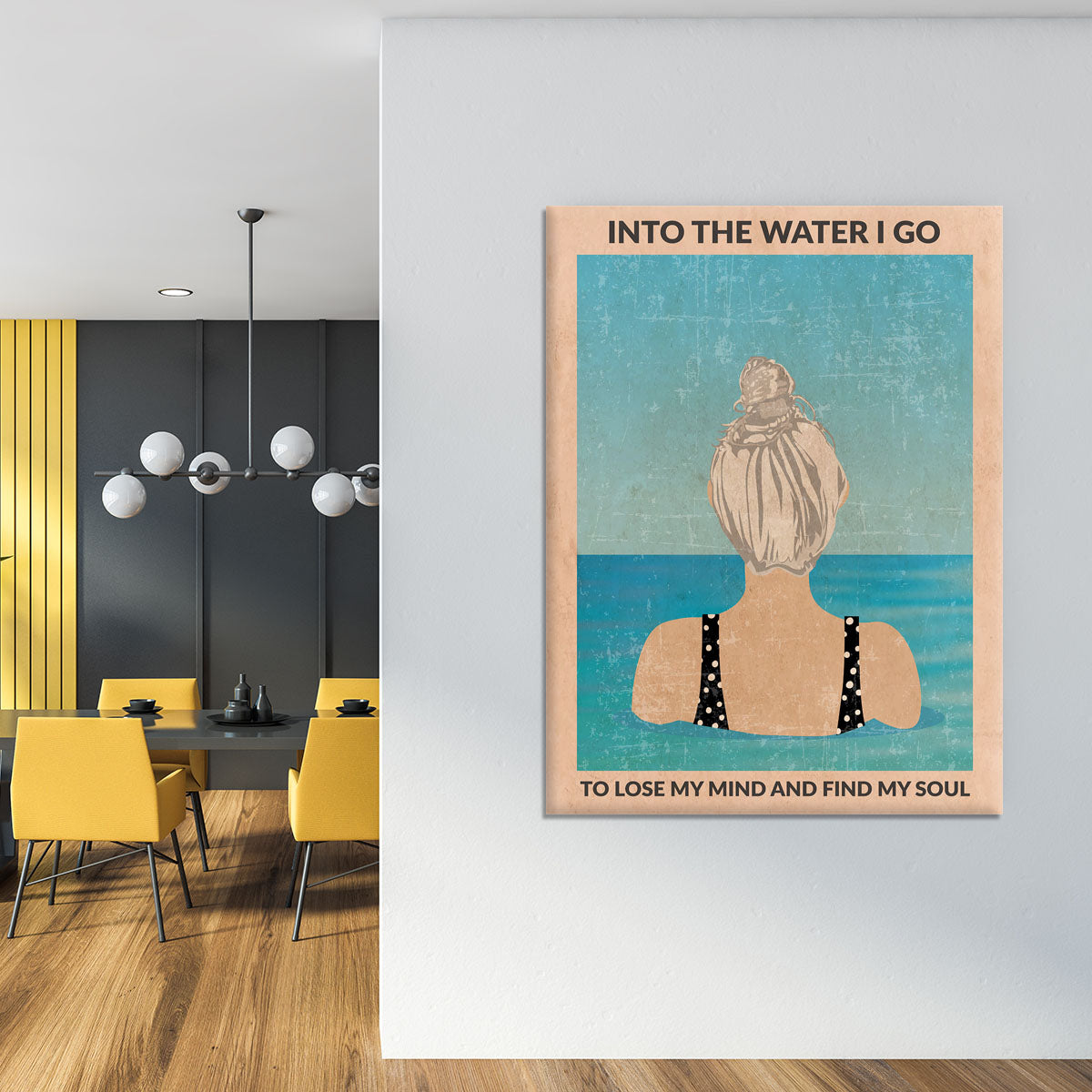 Into the Water silver Canvas Print or Poster - 1x - 4