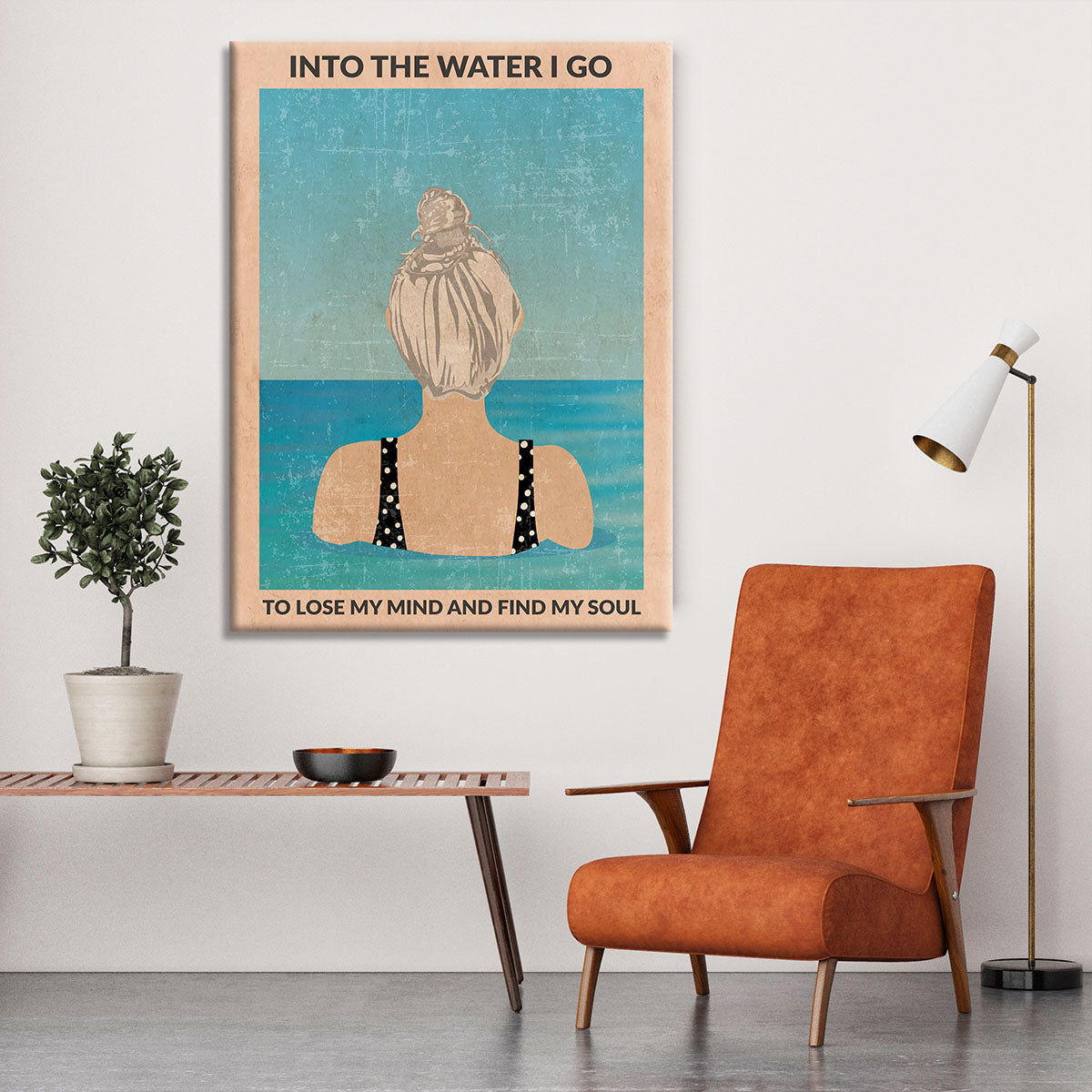 Into the Water silver Canvas Print or Poster - 1x - 6