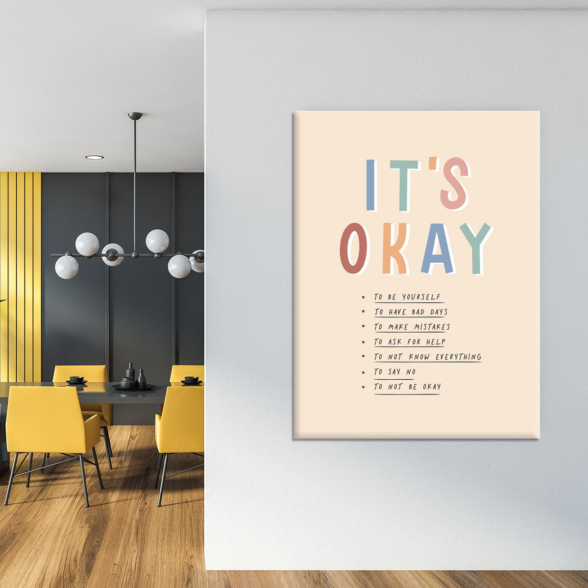 Its Okay Canvas Print or Poster - Canvas Art Rocks - 4