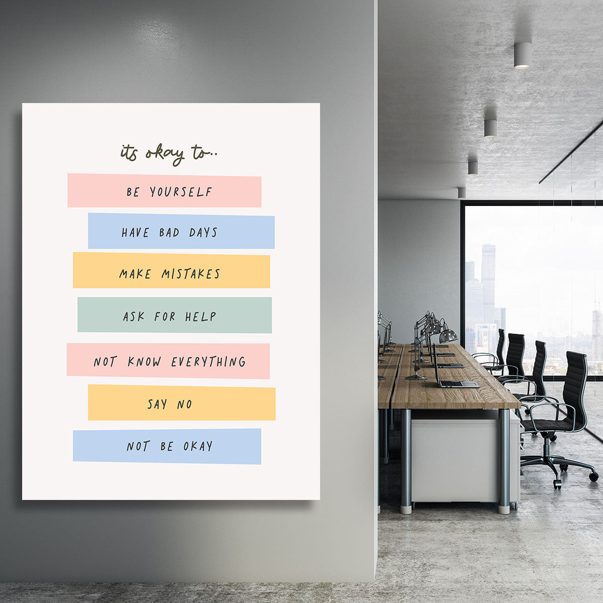 Its Okay To Canvas Print or Poster - Canvas Art Rocks - 3