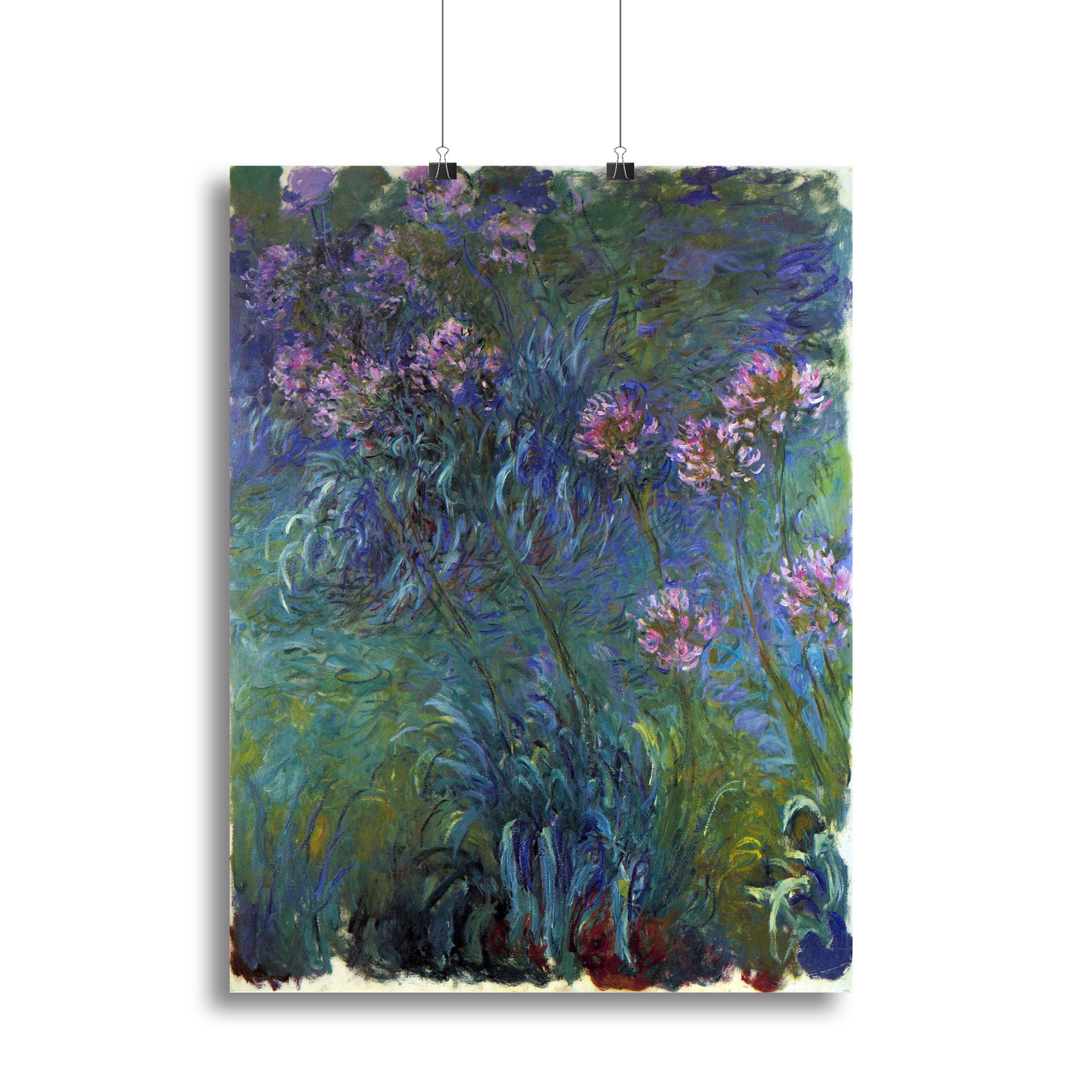 Jewelry lilies by Monet Poster - Unframed