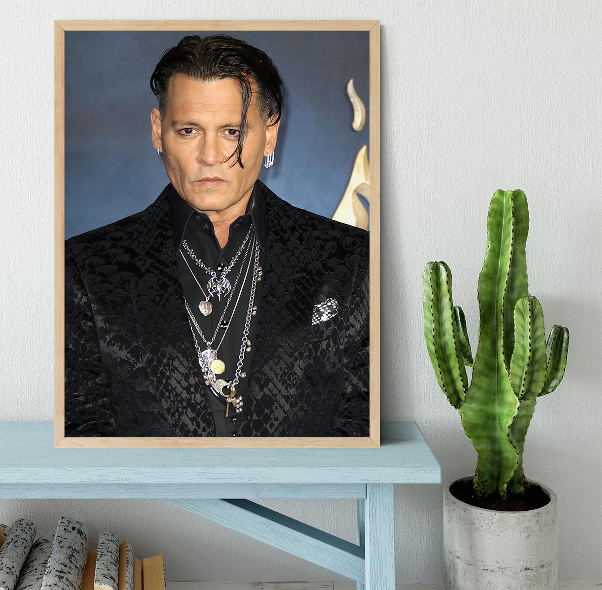 Johnny Depp at a premiere in 2018 Framed Print - Canvas Art Rocks - 4