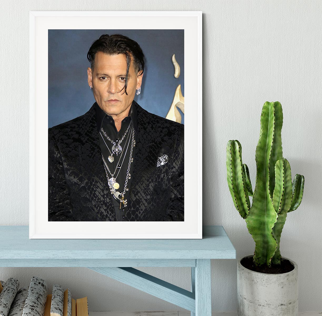 Johnny Depp at a premiere in 2018 Framed Print - Canvas Art Rocks - 5